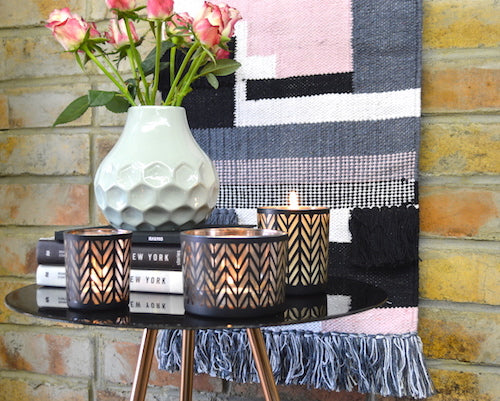 Park Lane Black Collection Glass Jar - Medium