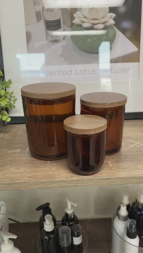 Load video: Dark Oak Wooden Lids - Large