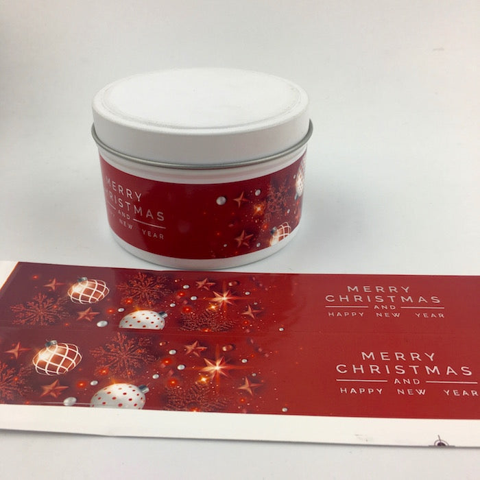Wrap Label - Xmas Red Gloss