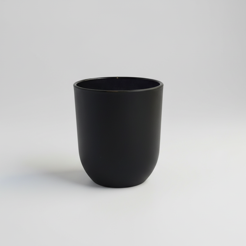 Small Republic Black Jar on a white background