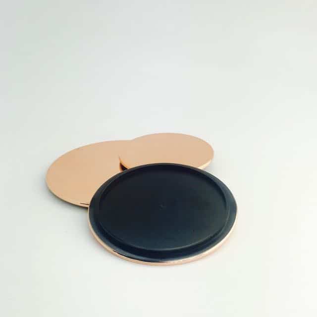 PLASTIC LID Shiny Rose Gold Large