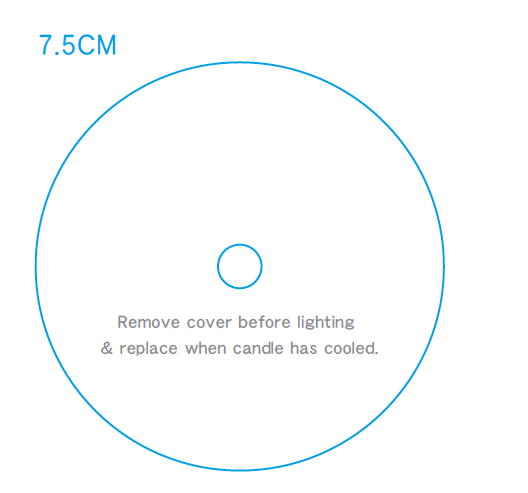 Candle Dust Cover Clear Plastic -75mm