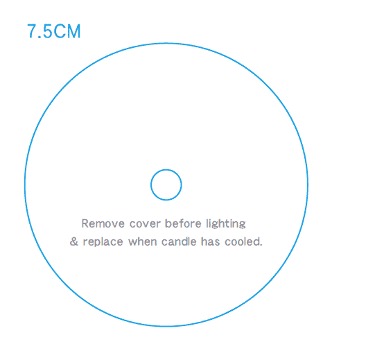 Candle Dust Cover White -75mm