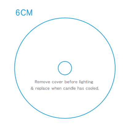 Candle Dust Cover - White -60mm