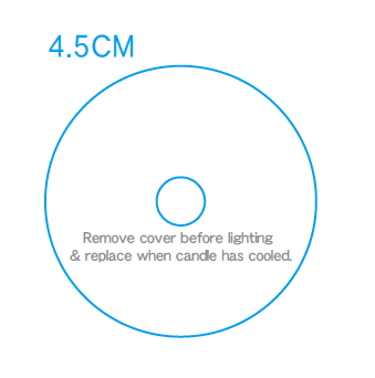 Candle Dust Cover Clear Plastic -45mm