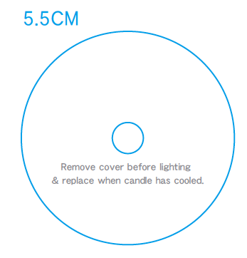 Candle Dust Cover Clear Plastic 55mm