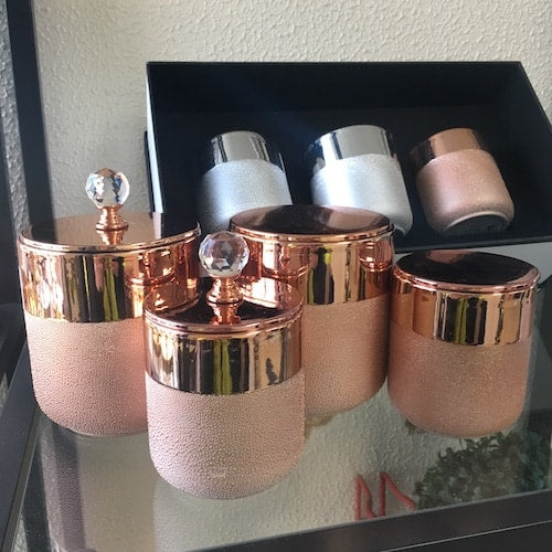 Crystal Ball Knob-Rose Gold Base