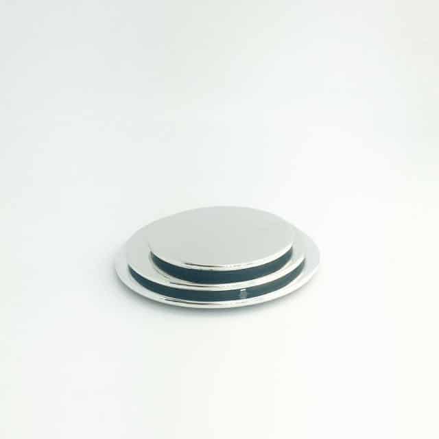 PLASTIC LID Shiny Silver Large