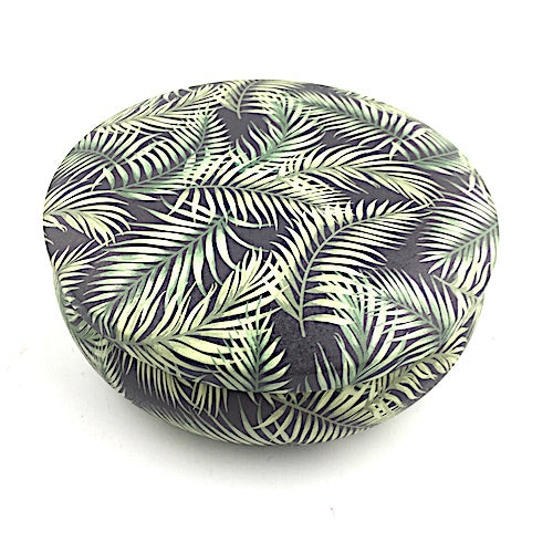 Decorative Tin - Embossed Tropical Palm Large