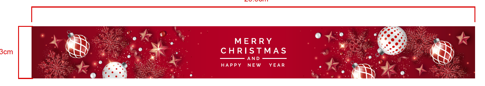 Wrap Label - Xmas Red Gloss