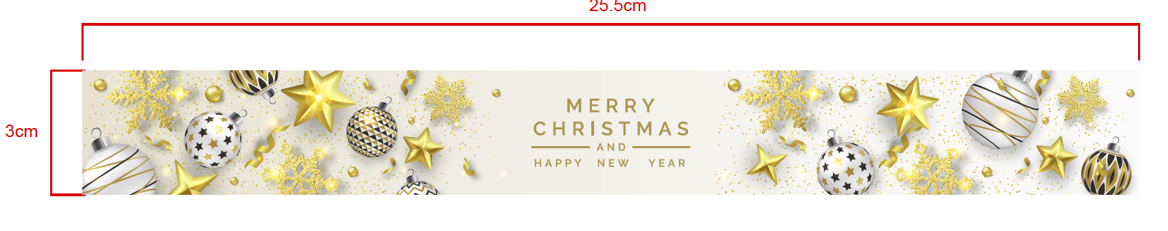 Wrap Label - Xmas White Gloss