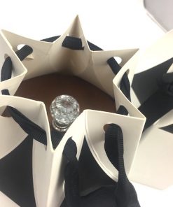 Alternative view of Gift Box - Large Hexagon Shape Solid Black