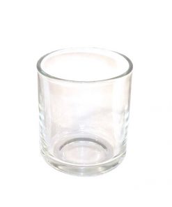 Clear republic candle glass