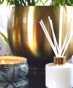 Alternative view of Decorative Tin - Embossed Tropical Palm Large