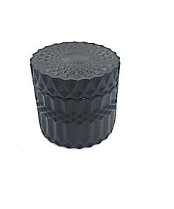Alternative view of Mandala Glass Canister Small Matte Black