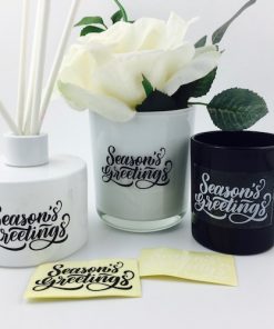 Alternative view of Seasons Greetings Black Clear Sticker