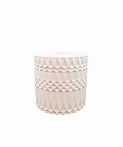 Mandala Glass Canister Small Gloss White