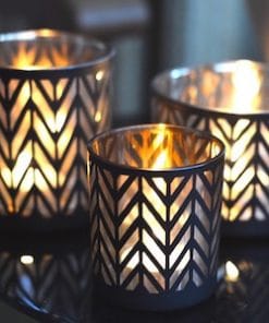 Alternative view of Park Lane Black Collection Glass Jar - Medium