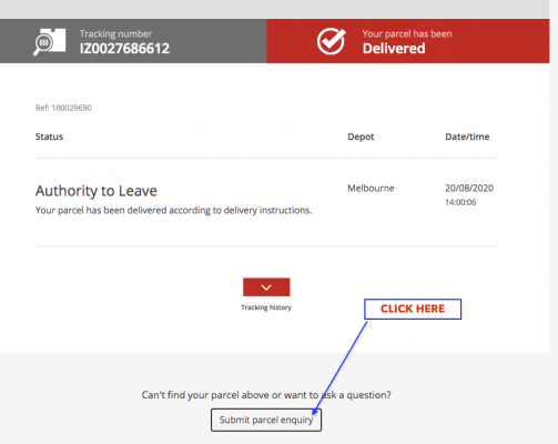 Aramex Submit Online Enquiry
