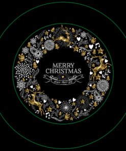 medium wreath black gold