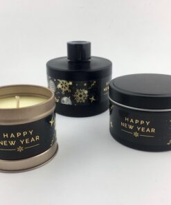 Wrap Label - Xmas Black Gloss