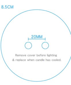 candle dust cover white plastic 85mm 2 holes