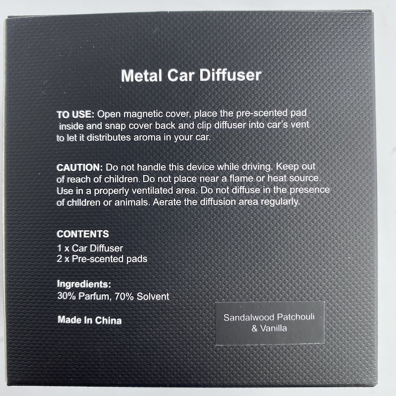 car diffuser instructions – Glassware Imports Australia