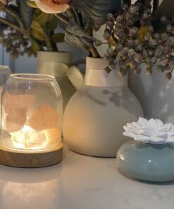 Alternative view of Lotus Flower with Green Ceramic Base