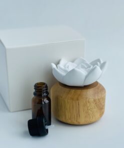 Lotus Flower Diffuser with Wooden Base No Scent