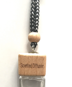 Alternative view of Hanging Diffuser Cubic Bottle 10ml-Natural Wood