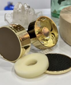 Alternative view of Car Diffuser - Metal Clip-On with Black Leather Insert No Scent