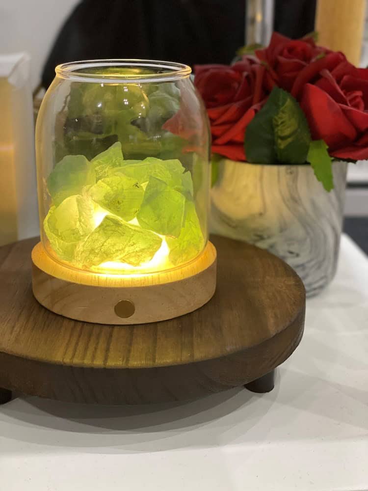 Scented Crystal Light Diffuser with Cordless USB Wooden Base