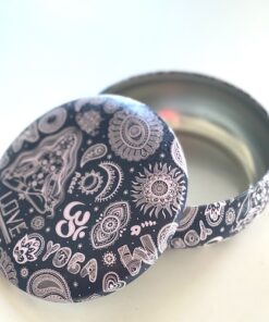 Decorative Tin - Embossed Peace Love Yoga Large