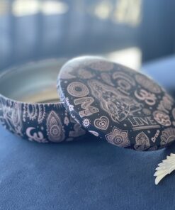 Alternative view of Decorative Tin - Embossed Peace Love Yoga Large