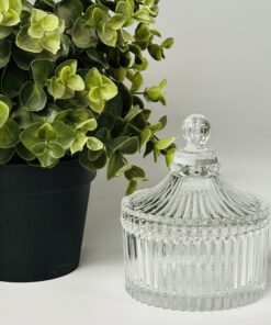 Clear Carousel Crystal Candle Jar