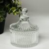 Clear Carousel Crystal Candle Jar
