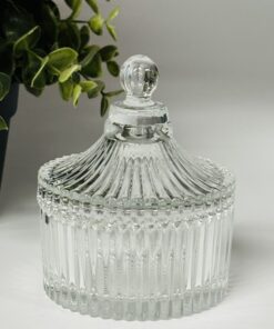 Clear Carousel Crystal Candle Jar