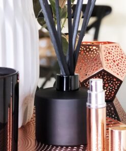 Matte Black Cyclinder Diffuser Bottle