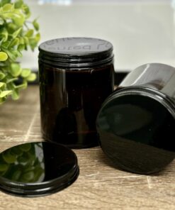 Apothecar Candle Jar 225g with Black Metal screw cap lid