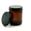 Apothecar Candle Jar 225g with Black Metal screw cap lid