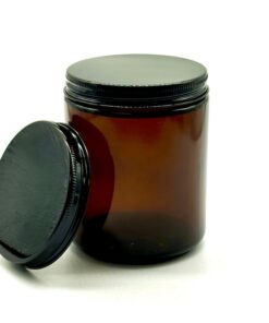 Apothecar Candle Jar 225g with Black Metal screw cap lid