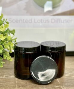 Apothecar Candle Jar 225g with Black Plastic screw cap lid