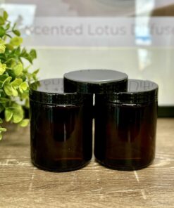 Apothecar Candle Jar 225g with Black Plastic screw cap lid