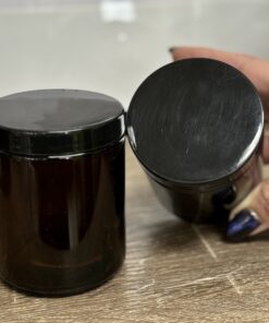 Apothecary Candle Jar 225g with Black Plastic screw cap lid